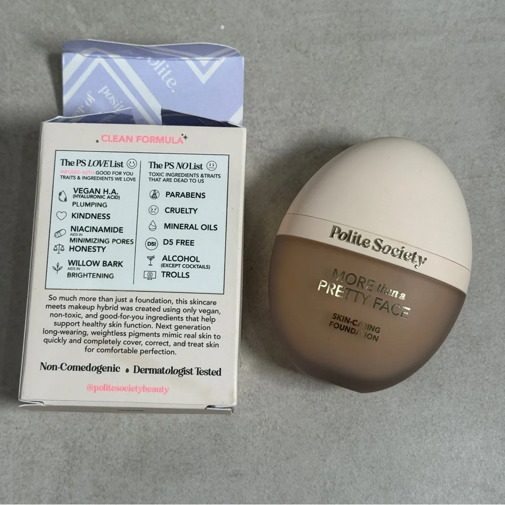 Polite Society More Than A Pretty Face Foundation Light Warm New